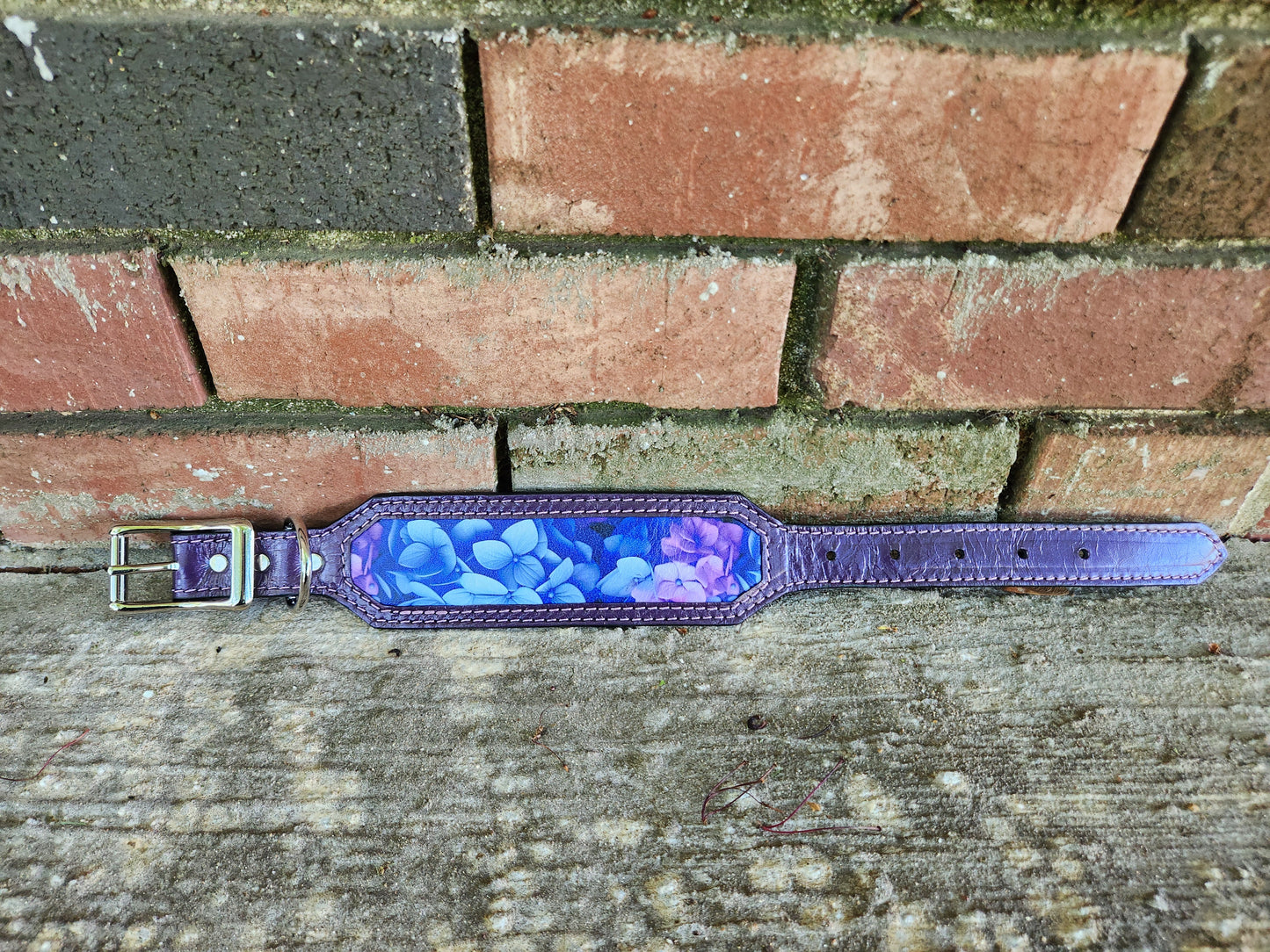 Custom Purple Floral Collar