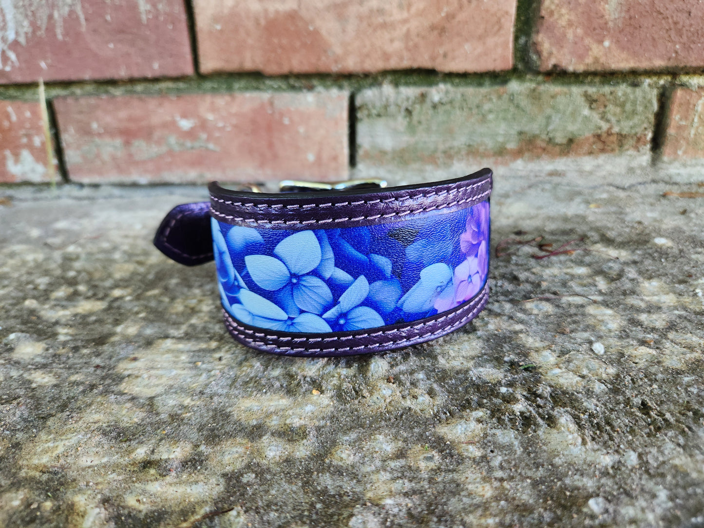 Custom Purple Floral Collar