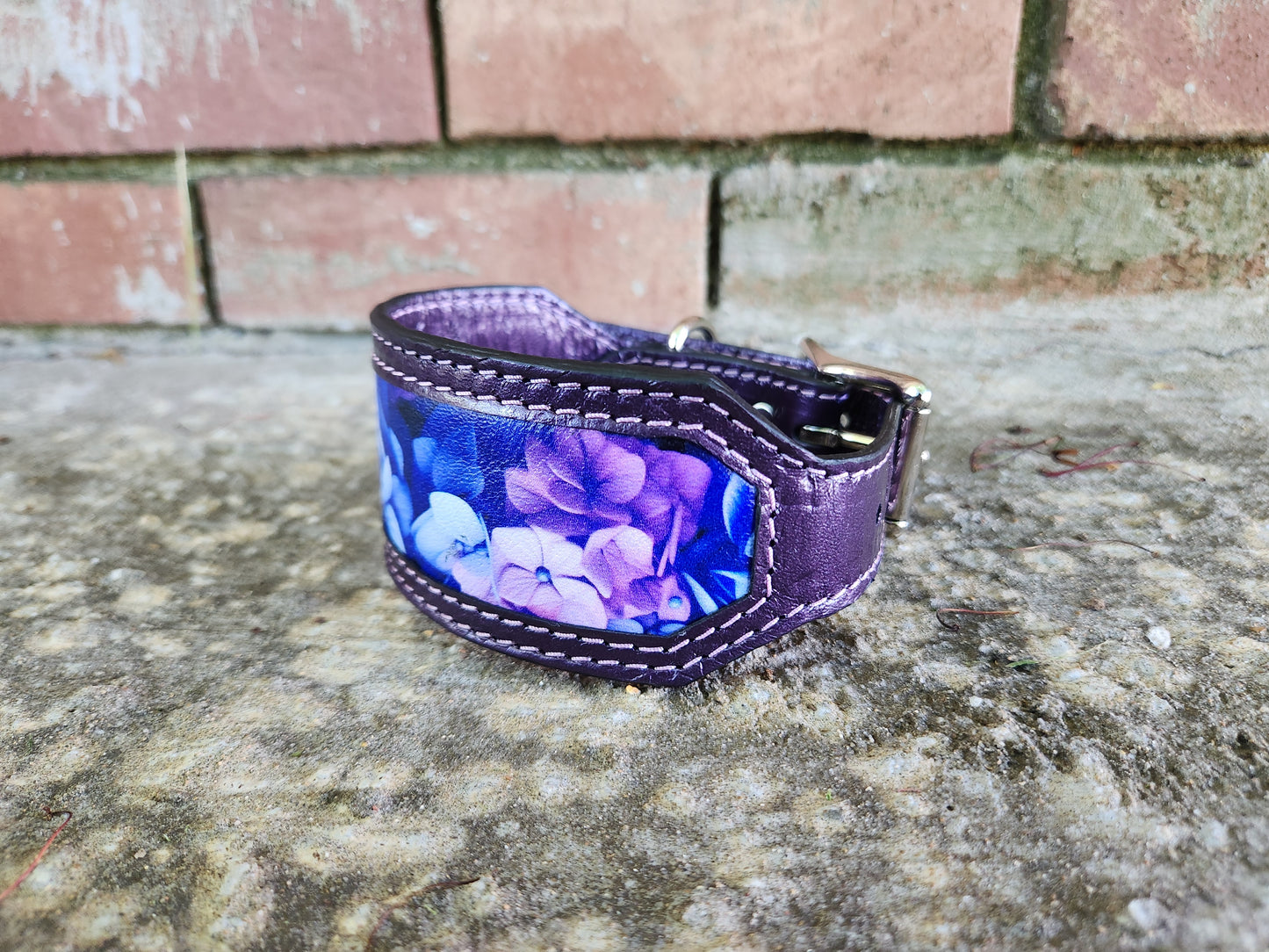 Custom Purple Floral Collar