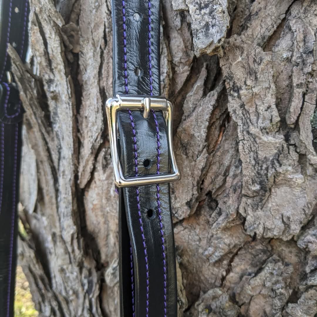 Shiny Black Leather Crossbody Bag with Sugar Skull Appliqué