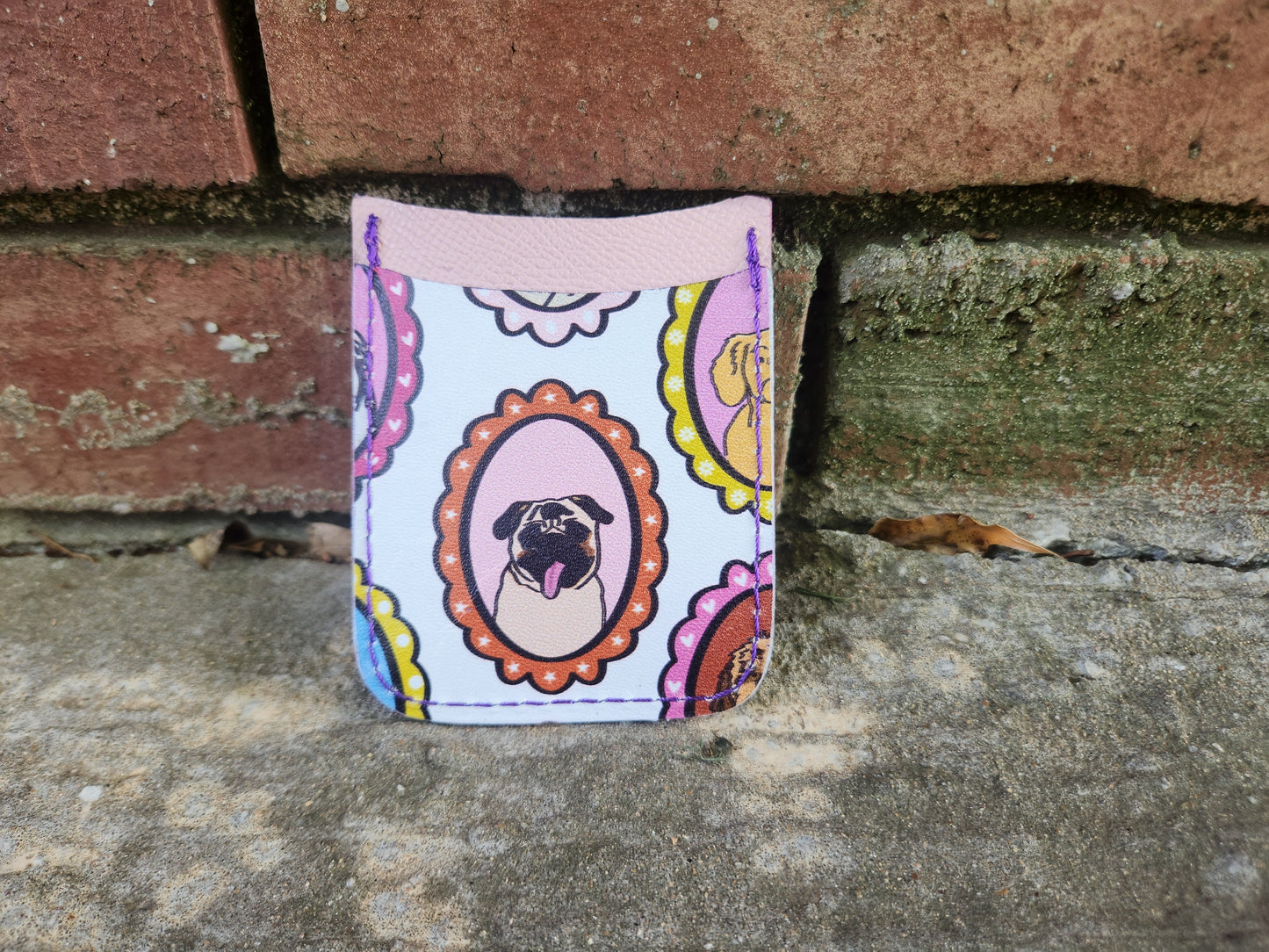 Vertical Pug & Aussie Card Wallet