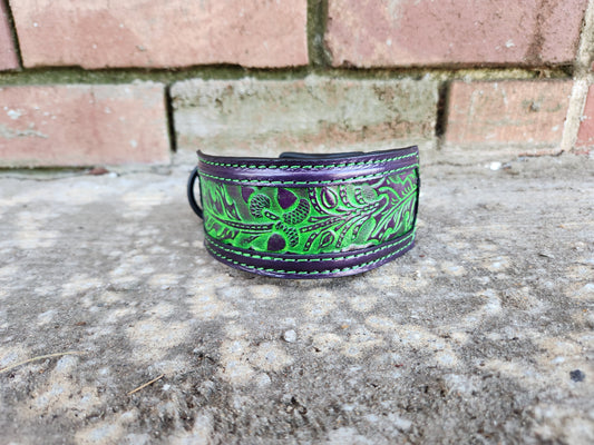 Purple and Green Leaf Collar