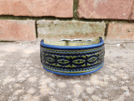Green and Navy Geometric Collar