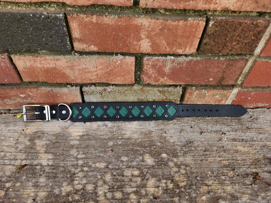 Green and Black Collar