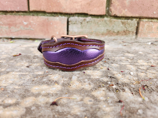 Scalloped Brown/Purple Collar