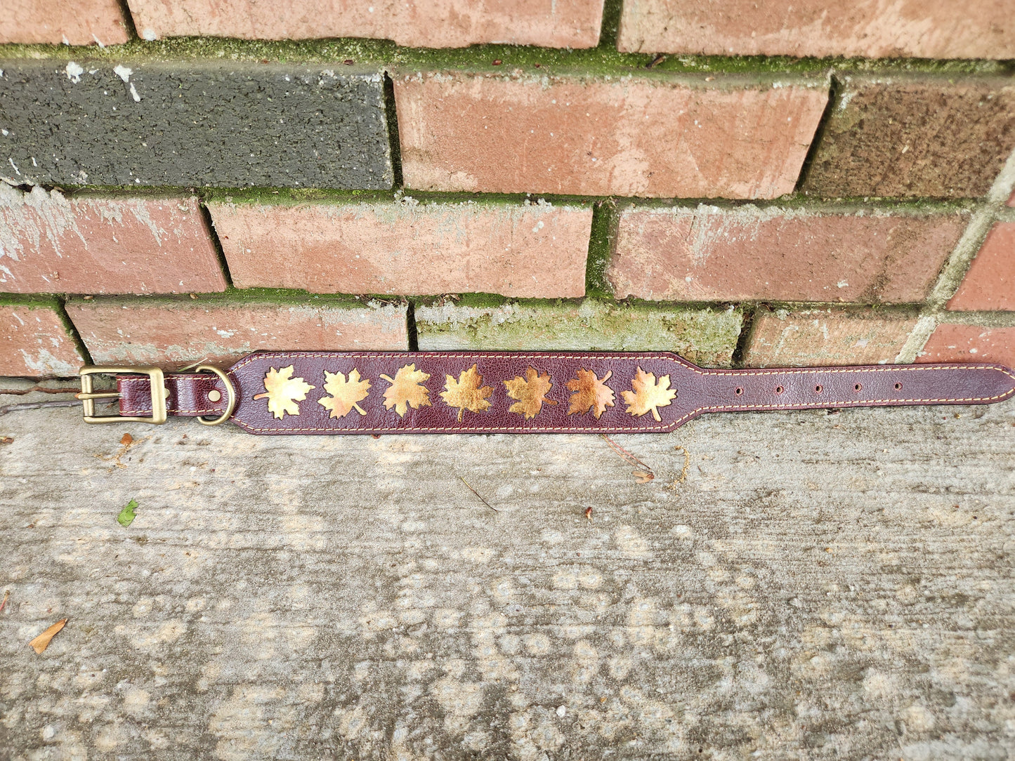 Custom Autumn Leaf Collar