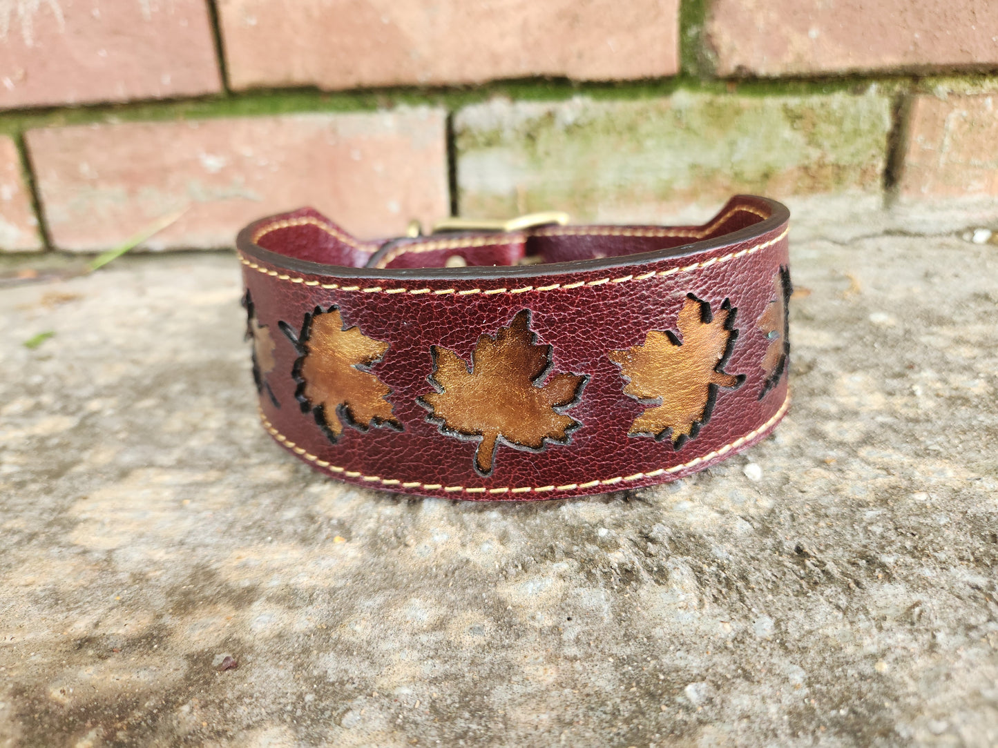 Custom Autumn Leaf Collar