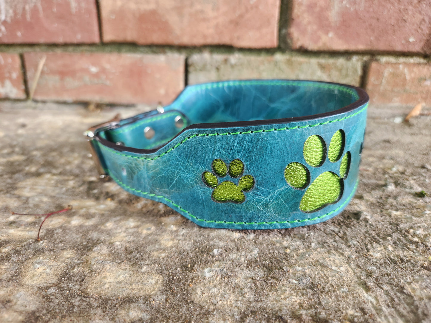 Custom Watercolor Paw Print Collar
