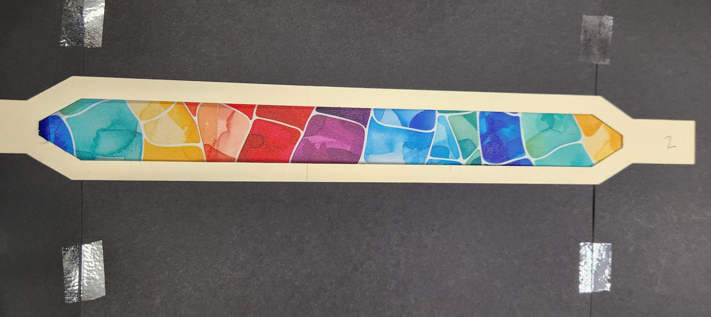 Rainbow Mosaic Leather