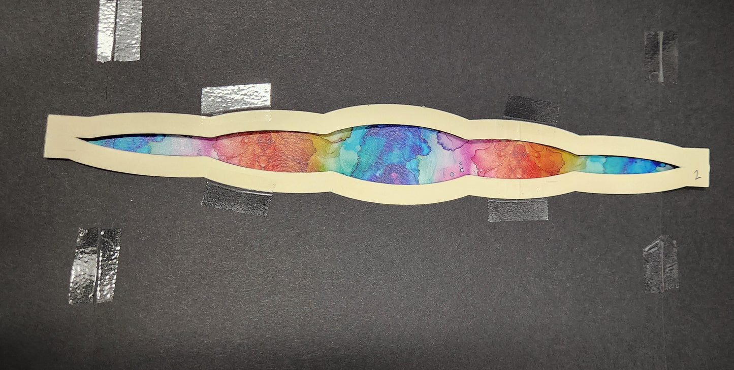 Watercolor Rainbow Leather