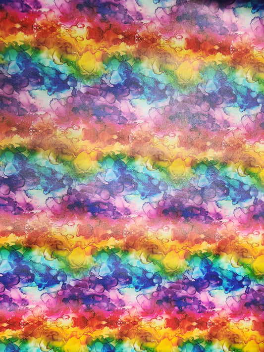 Watercolor Rainbow Leather