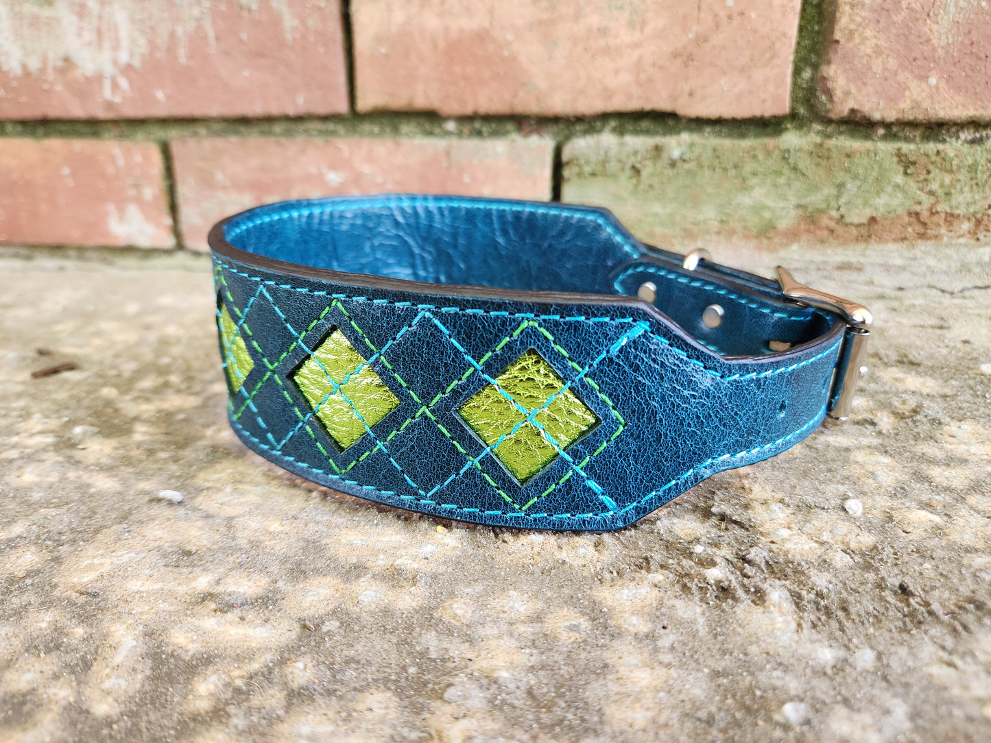 Green Argyle Collar