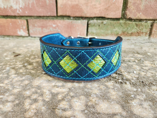 Green Argyle Collar