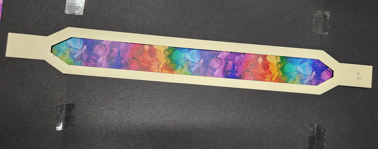 Watercolor Rainbow Leather