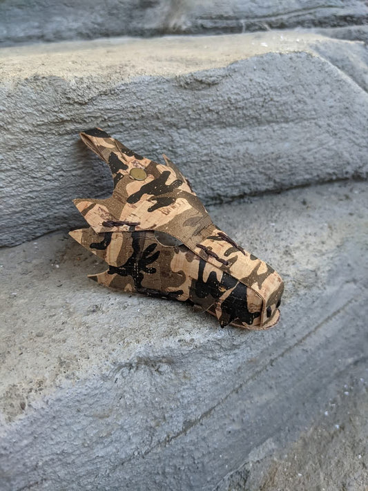 Cork Dragon Head Keychain –& Camo