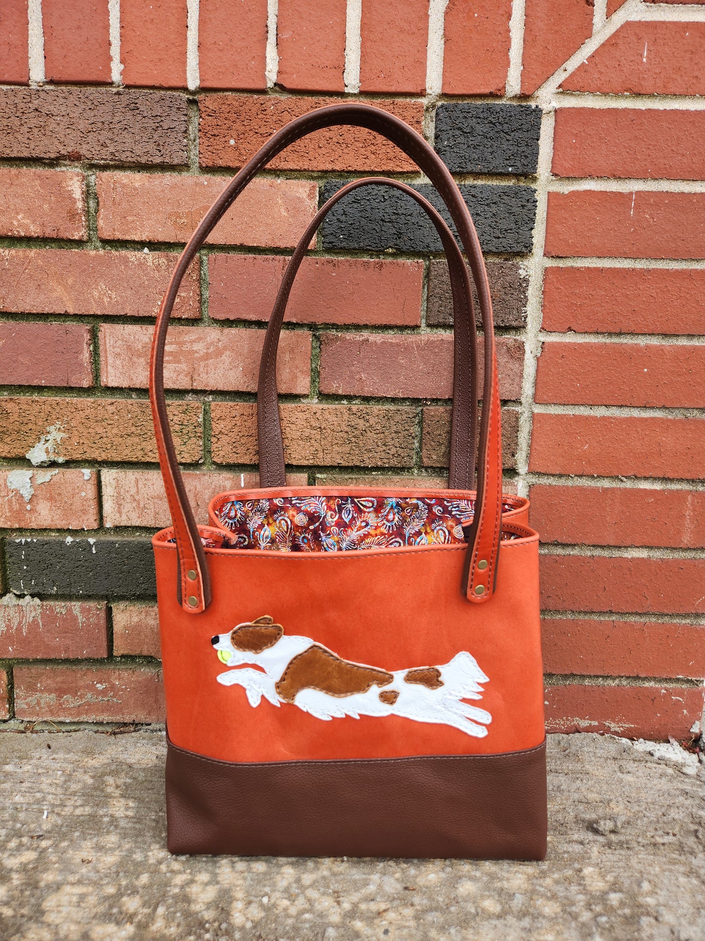 Tote Bag Dual Color with Applique