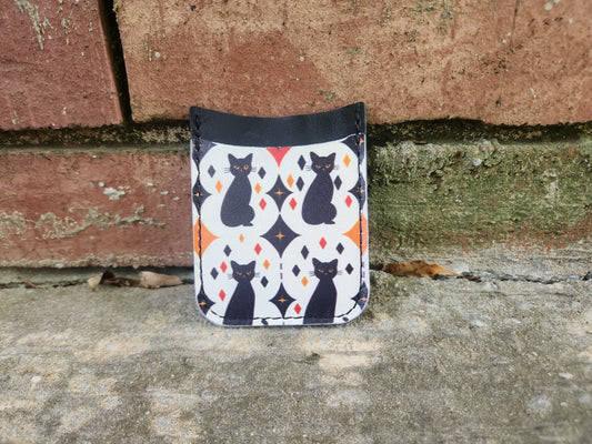 Vertical Retro Black Card Wallet