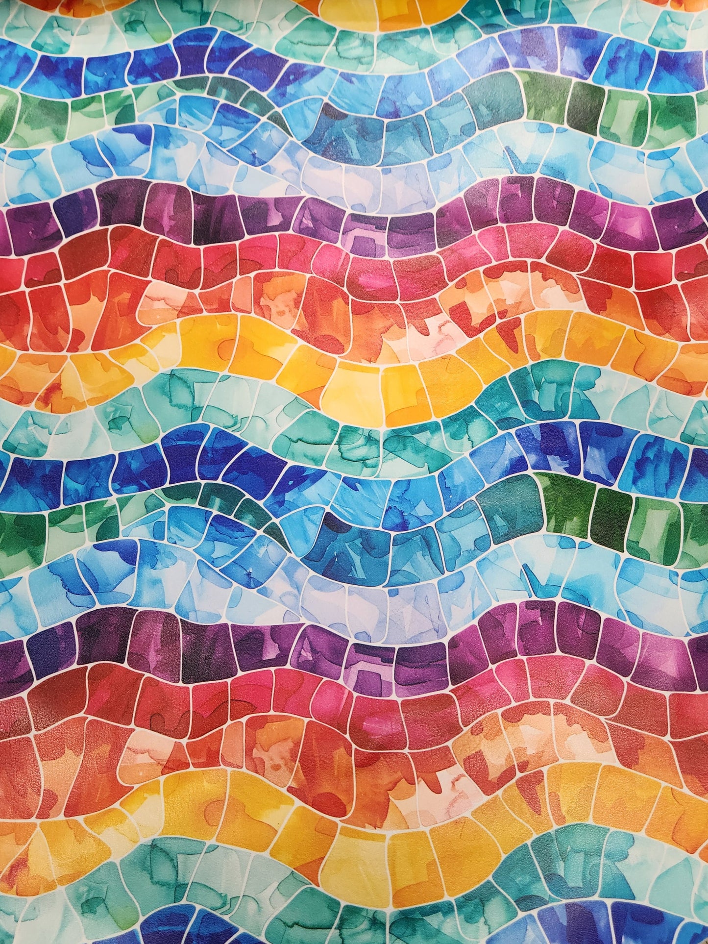 Rainbow Mosaic Leather